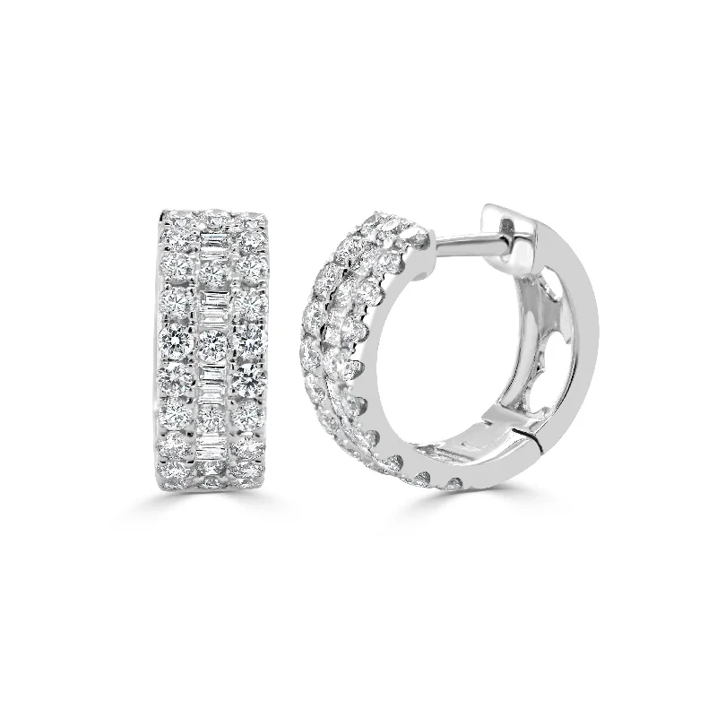 Joelle Diamond Huggie Earrings 14K Gold