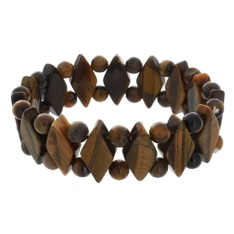 STRETCH GEMSTONE TIGER'S EYE PRINCESS BRACELET