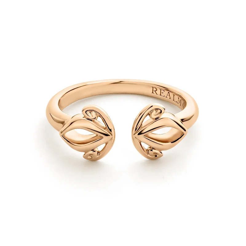 Duet Cuff Ring - 18K Rose Gold Vermeil