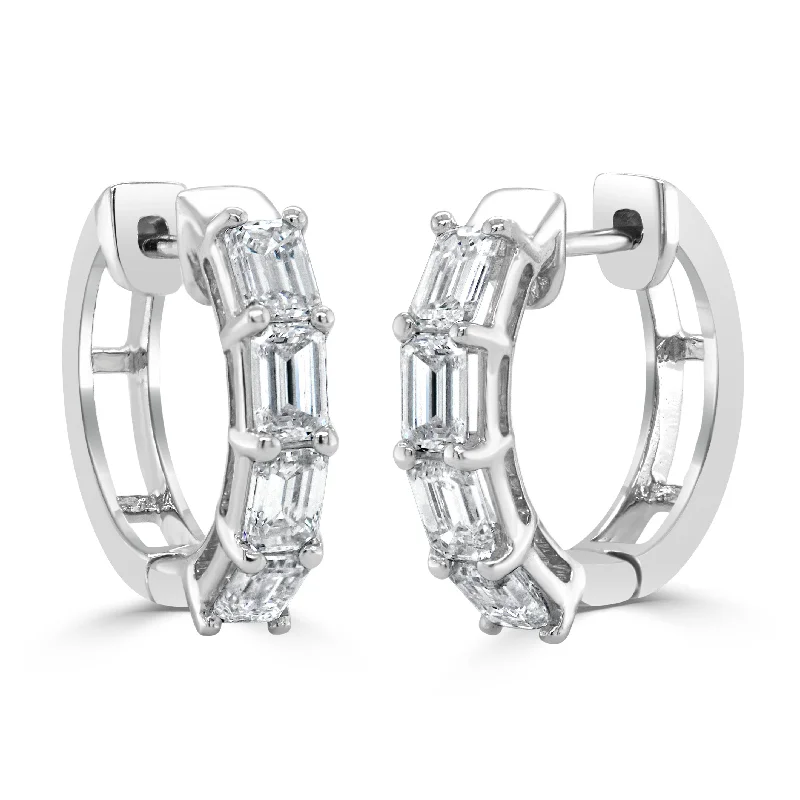 Joelle Diamond Huggie Earrings 14K Gold