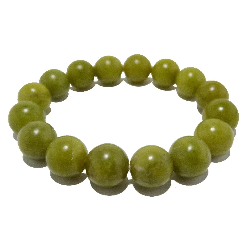 Serpentine Bracelet Olive Green Past Present Future Gem