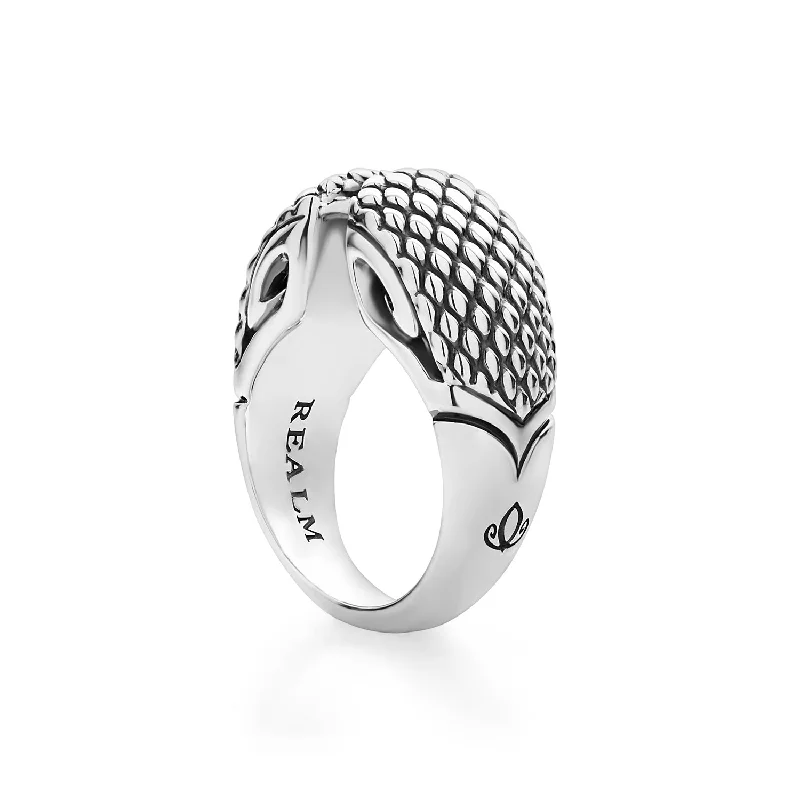 Spirit Python Stack Ring 13mm - Sterling Silver