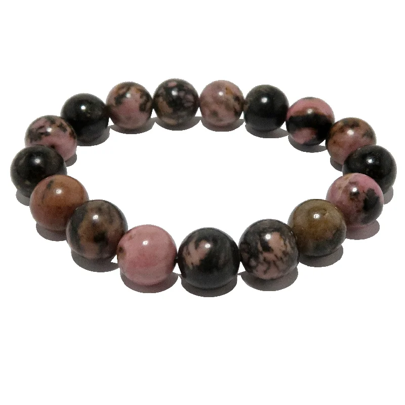 Rhodonite Bracelet Pink Black Social Superstar Stone