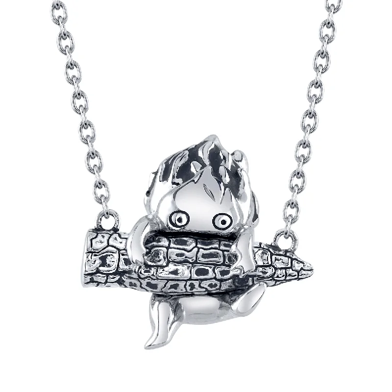 Studio Ghibli X RockLove HOWLS MOVING CASTLE Calcifer Necklace