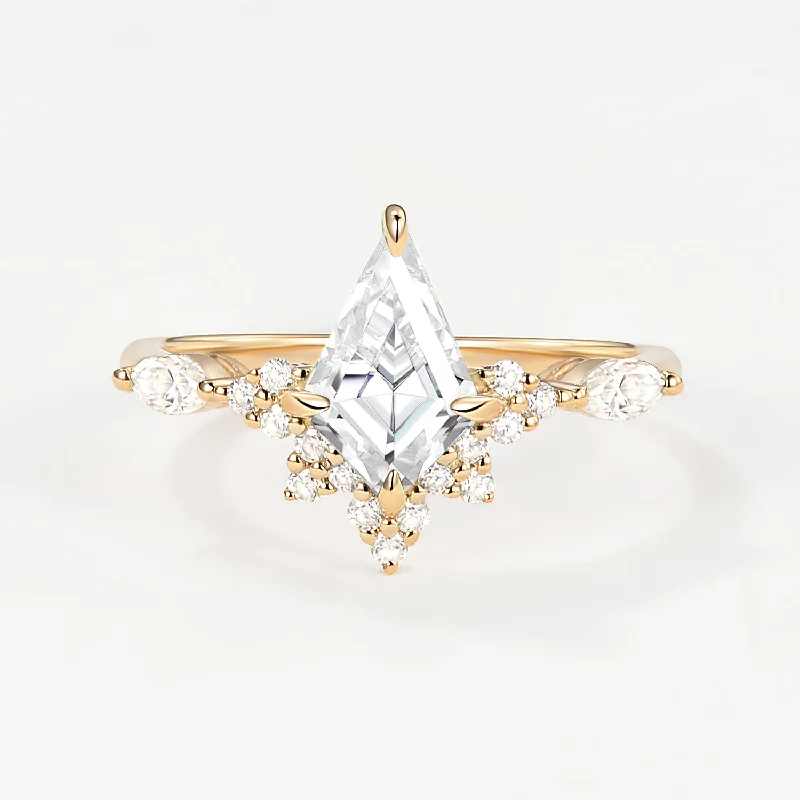 Unique Moissanite Stacking Engagement Ring