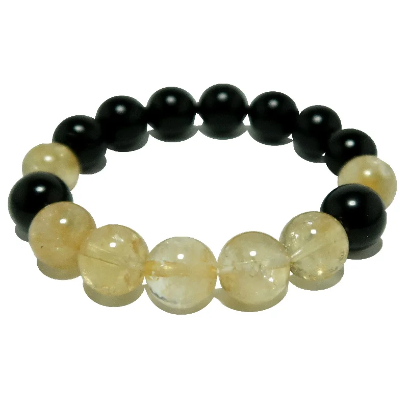 Citrine Bracelet Rainbow Obsidian Money Security