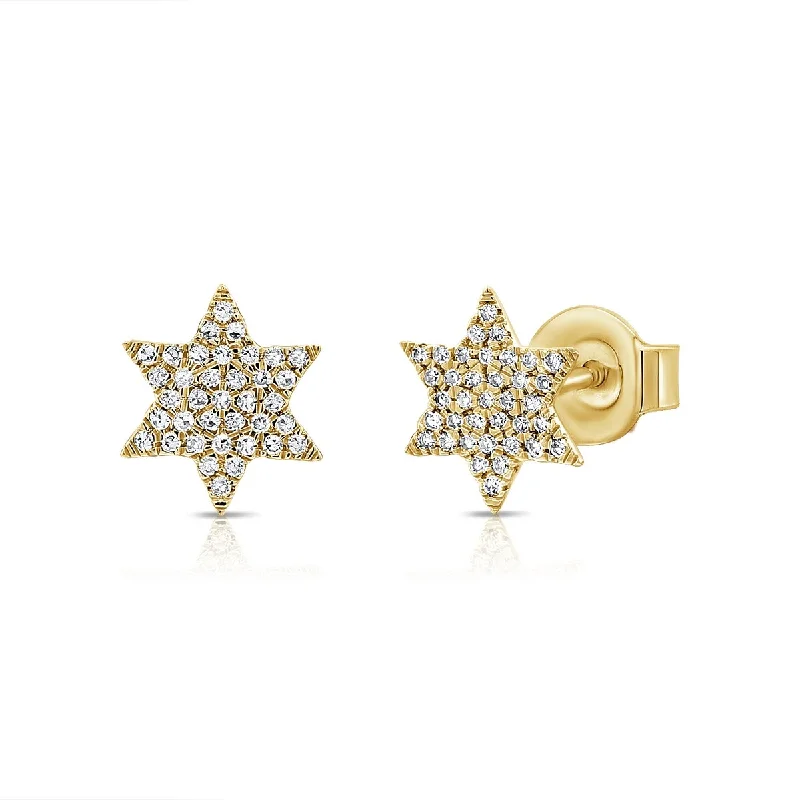 Joelle Diamond Star Earrings 14K Gold