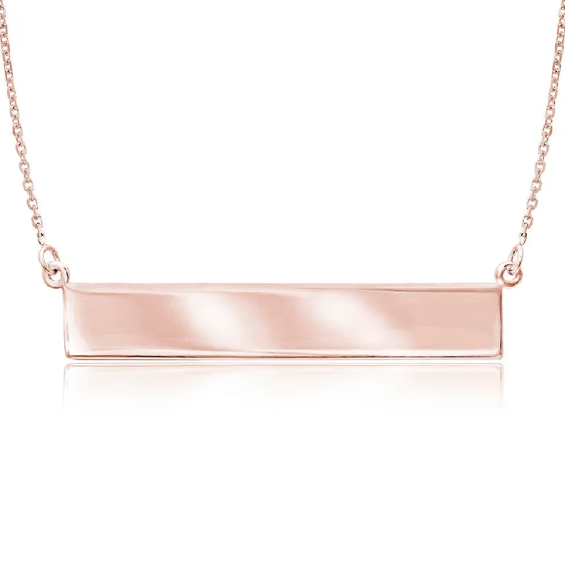 14KT Rose Gold 18-inch Fashion Nameplate Necklace