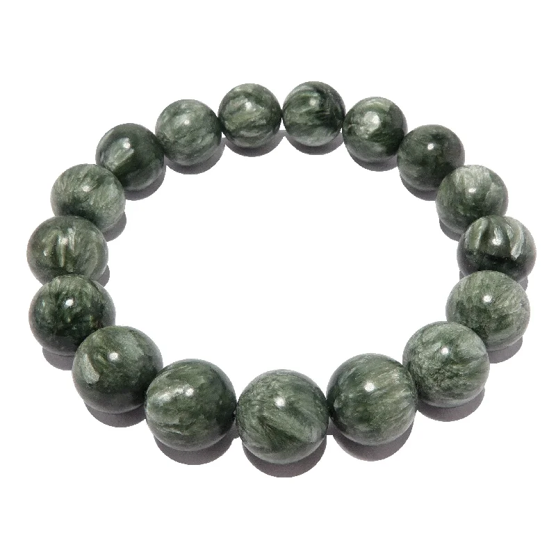 Seraphinite Bracelet Rare Green Gems Spiritual Awakening