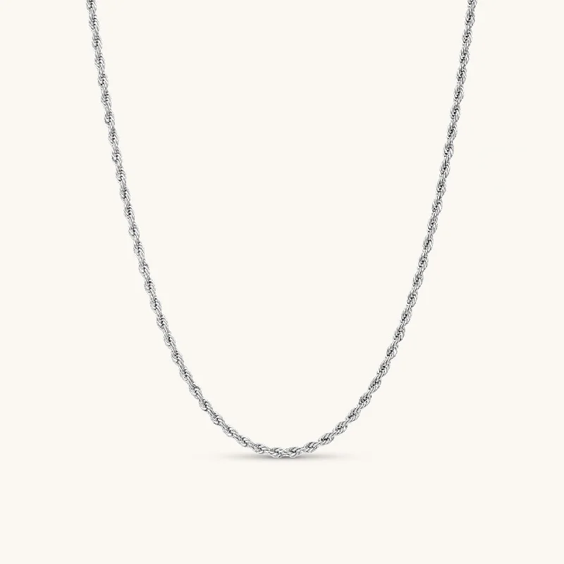 Rope Necklace In Silver