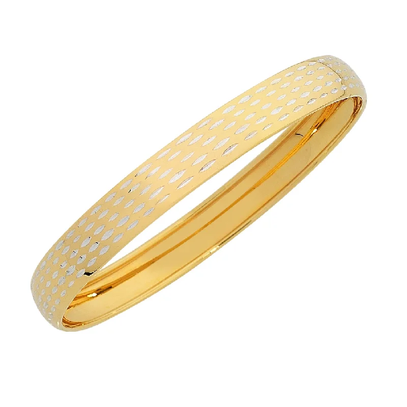 9ct Yellow Gold Patterned Bangle