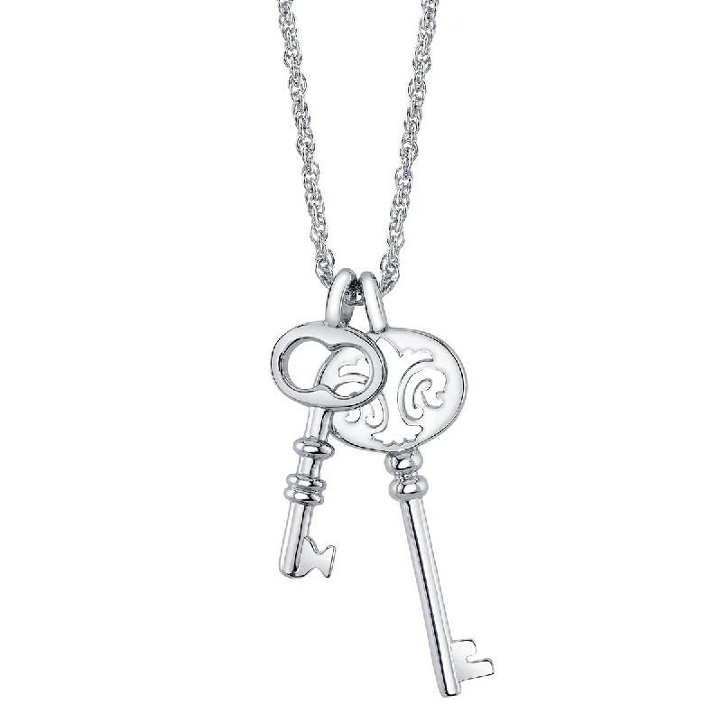 RockLove Jewelry XV Double Key Necklace