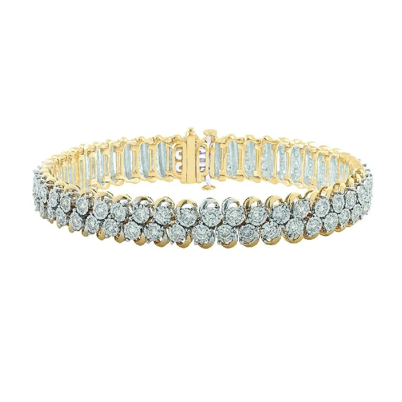 Meera Swirl Bracelet with 5.00ct of Laboratory Grown Diamonds in 9ct Yellow Gold