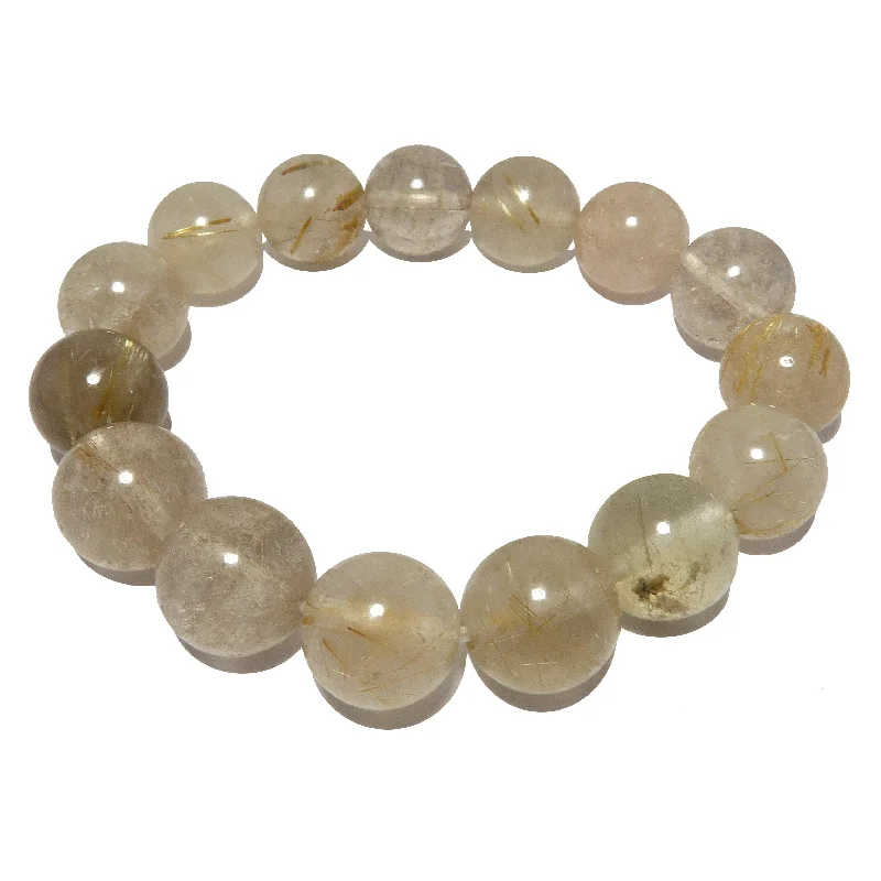 Rutilated Quartz Bracelet Gold Divinity Crystal