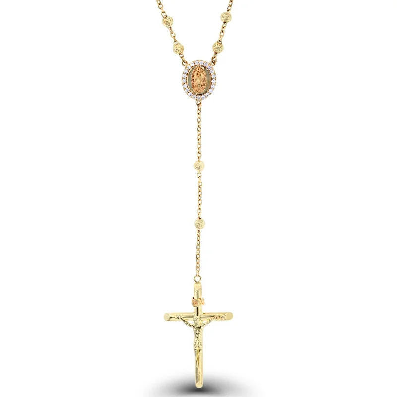 14KT Yellow Gold 26-inch Rosary Necklace