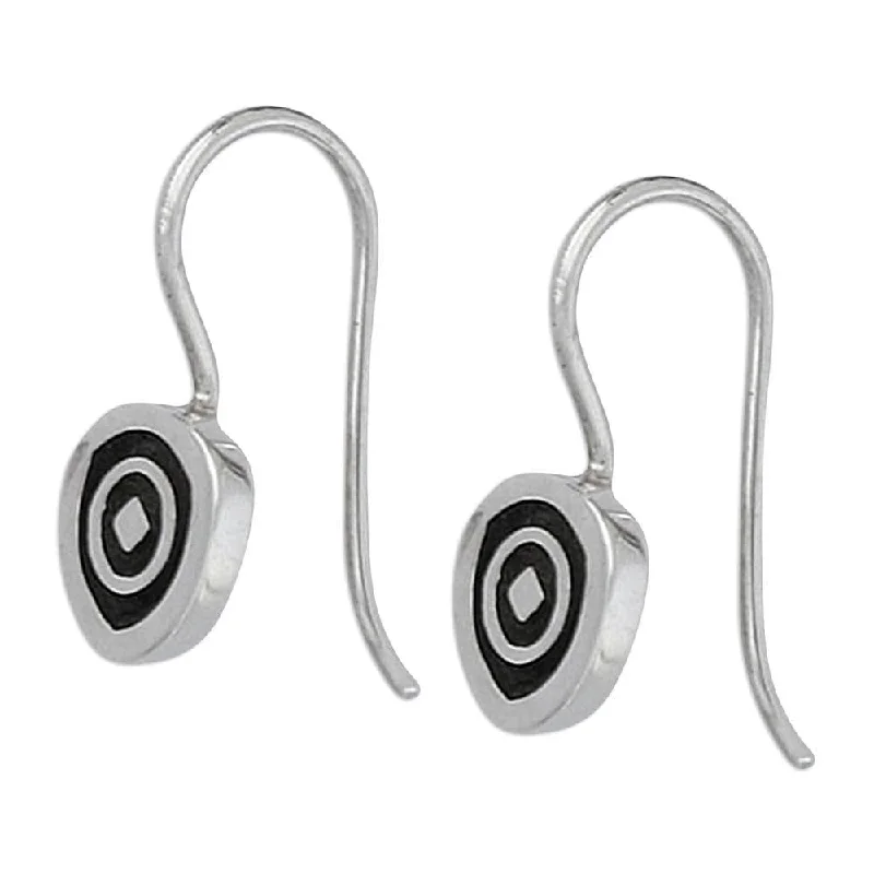 Handmade Sterling Silver 'Hypnotize' Earrings (Mexico)