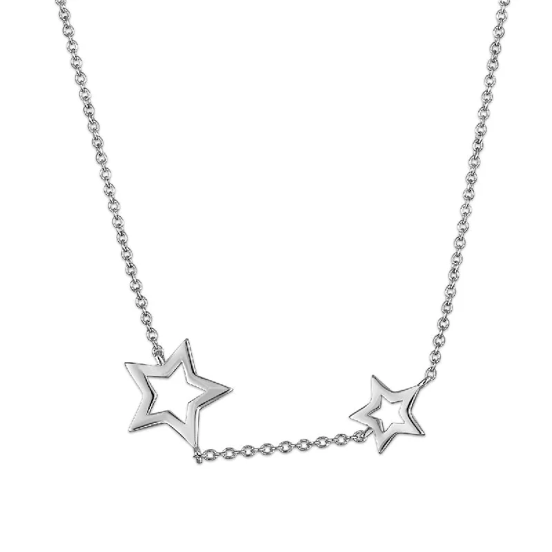 Sterling Silver 18-inch Star Necklace