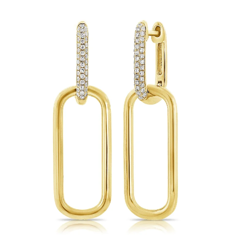 Joelle Diamond Link Earrings 14K Gold