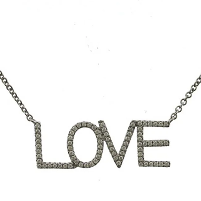 1/4 CTW Diamond Love 18-inch Necklace in 14KT White Gold