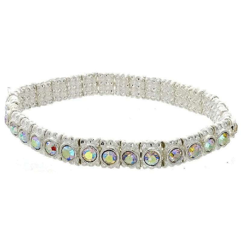 STRETCH TENNIS CRYSTAL INSET BRACELET