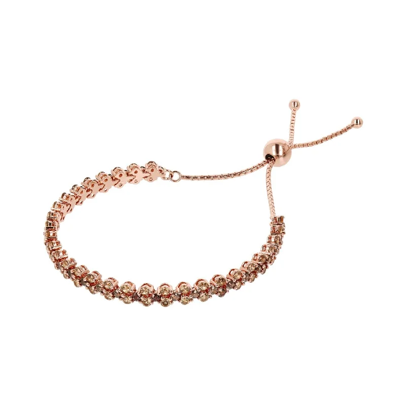 Bronzallure Altissima Brown Cubic Zirconia Tennis Bracelet 23.5cm