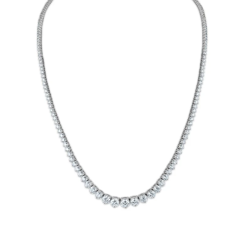 Signature EcoLove 12 CTW Diamond Tennis 17-inch Necklace in 14KT White Gold