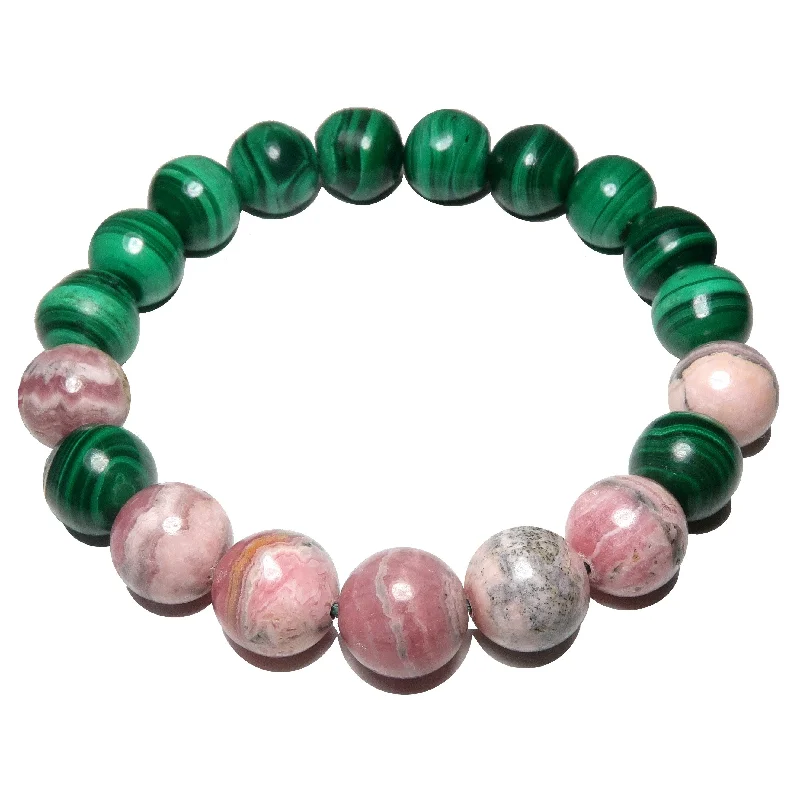 Rhodochrosite Bracelet Malachite Pure Love Gems