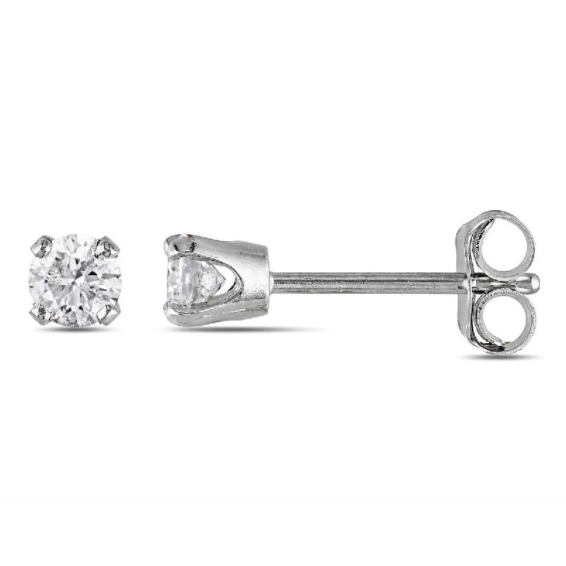 Miadora 1/4ct TW Diamond Stud Earrings in 10k White Gold