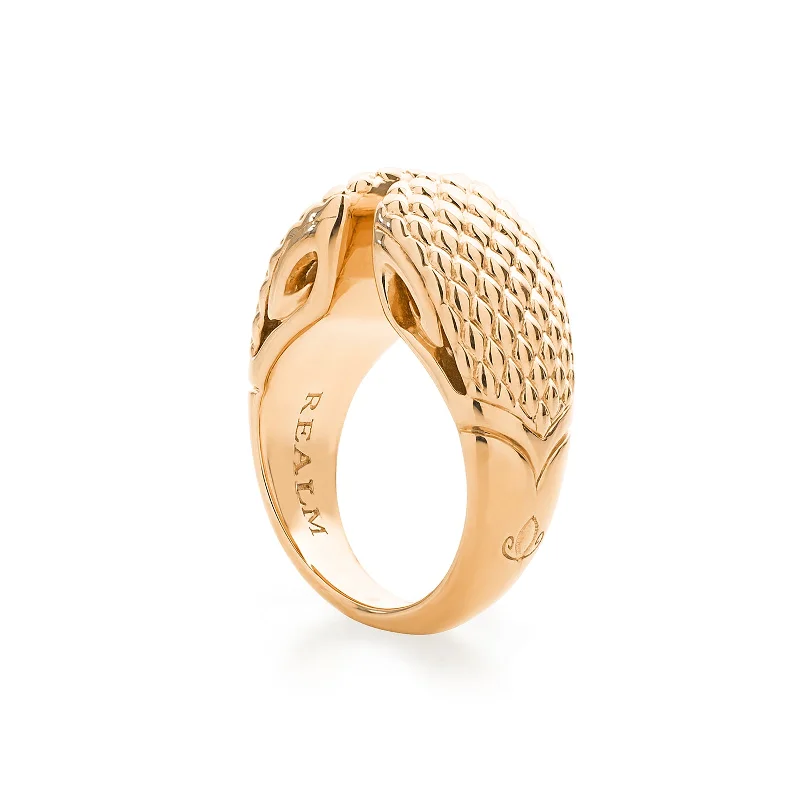 Spirit Python Stack Ring 13mm - 18K Rose Gold Vermeil