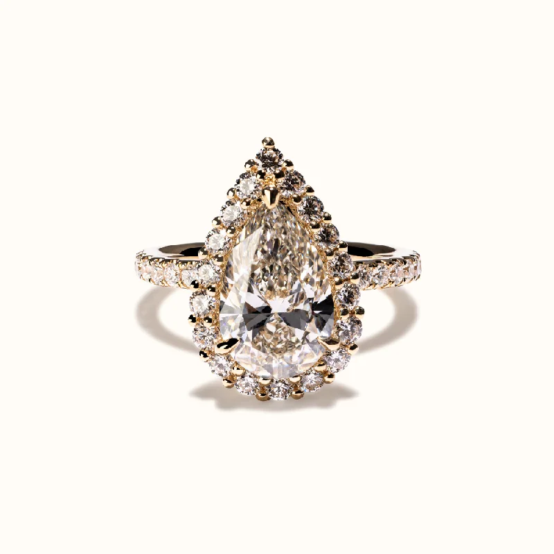 2.11 Pear Lab Diamond Engagement Ring