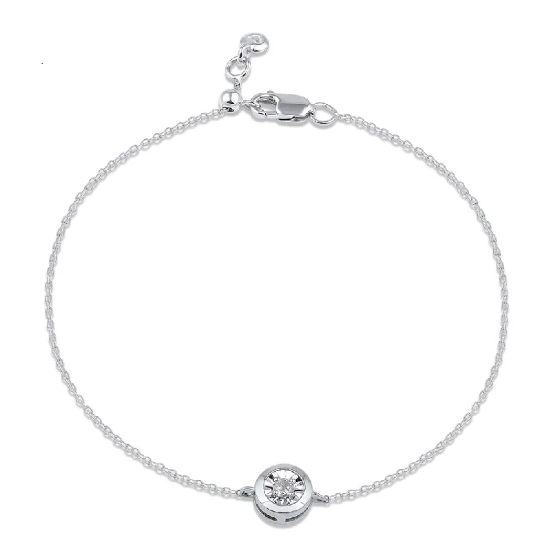 Solitaire Bracelet in Sterling Silver