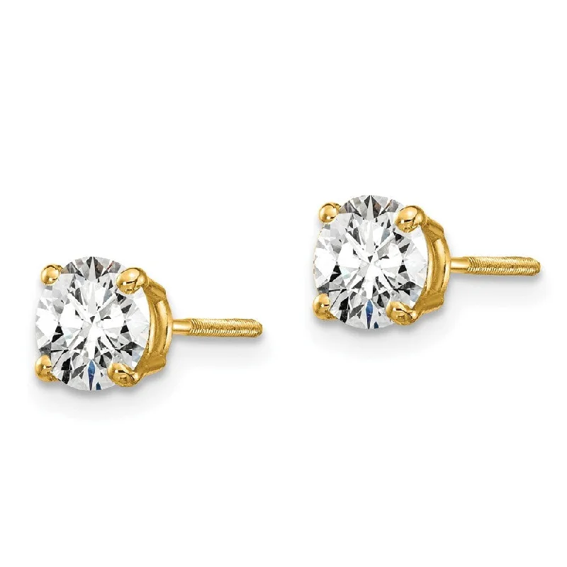 14k Yellow Gold True Origin Lab Grown Diamond Stud Earrings (1.00 cttw, Clarity- VS1-VS2, Color- D-E)