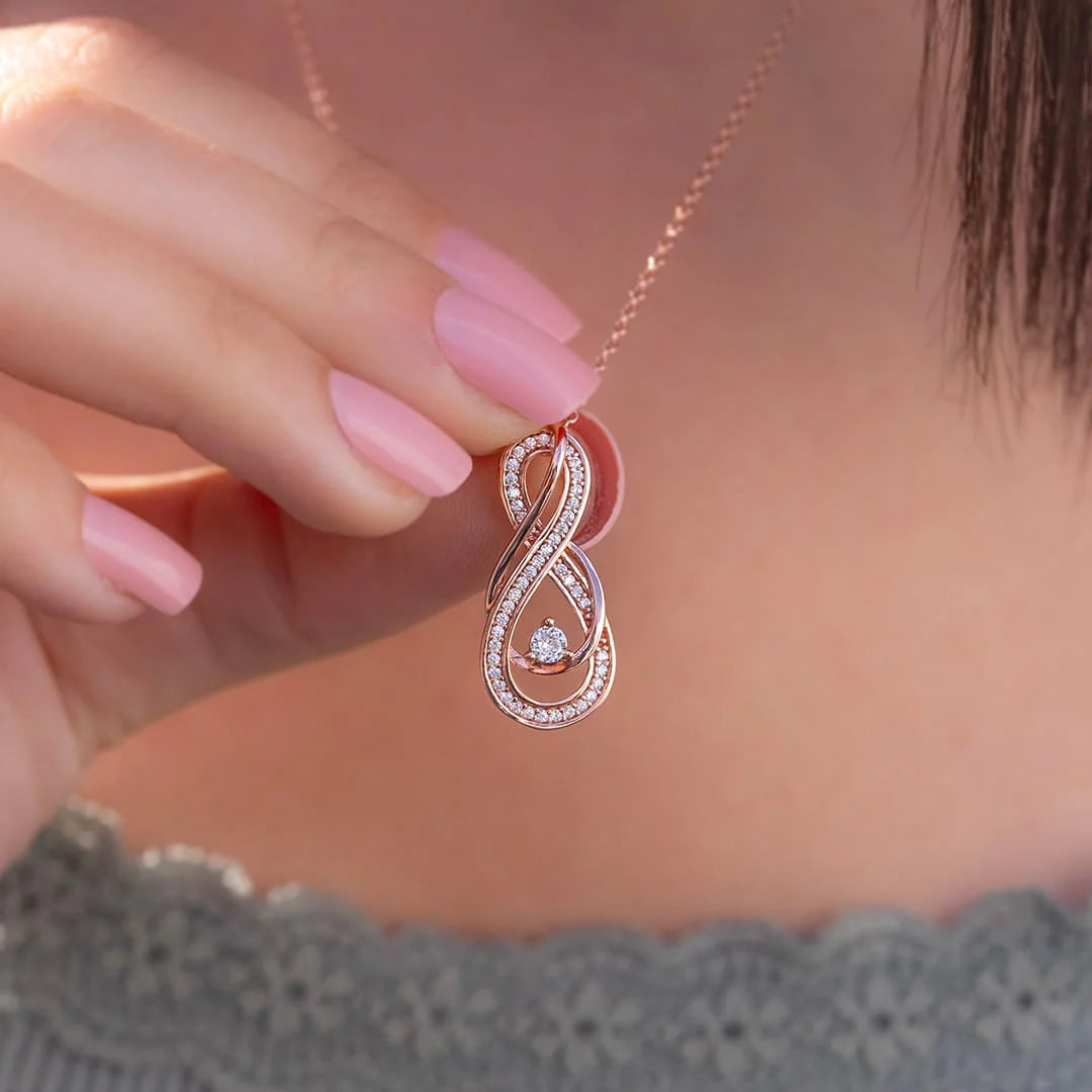 Zircon Stone Infinity Necklace