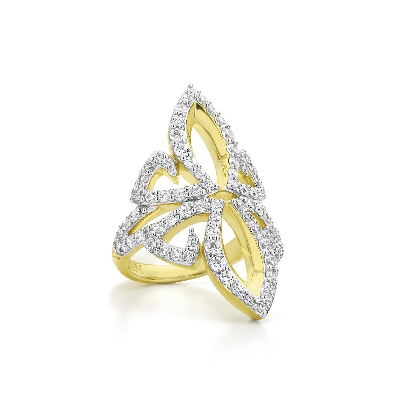 Gala Pavé Ring - 18K Gold Vermeil + CZ Blanc