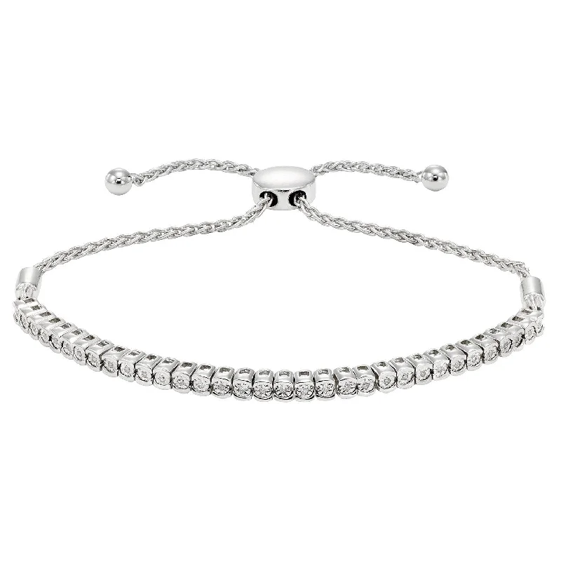 Brilliant Tennis Bracelet with 1/4ct of Diamonds in 10ct White Gold