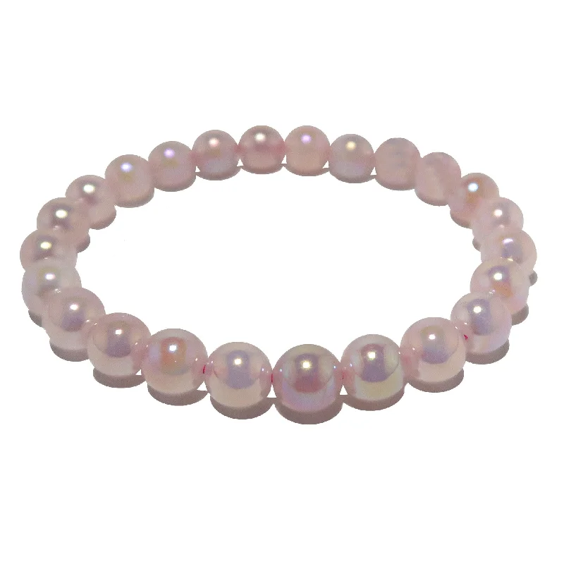 Rose Quartz Bracelet Pink Angel Aura Sweetheart