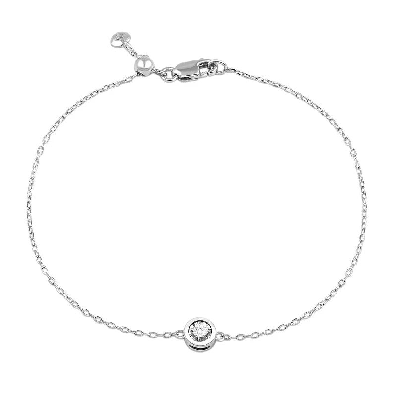 Miracle Surround Bracelet with 0.10ct of Diamonds in Sterling Silver