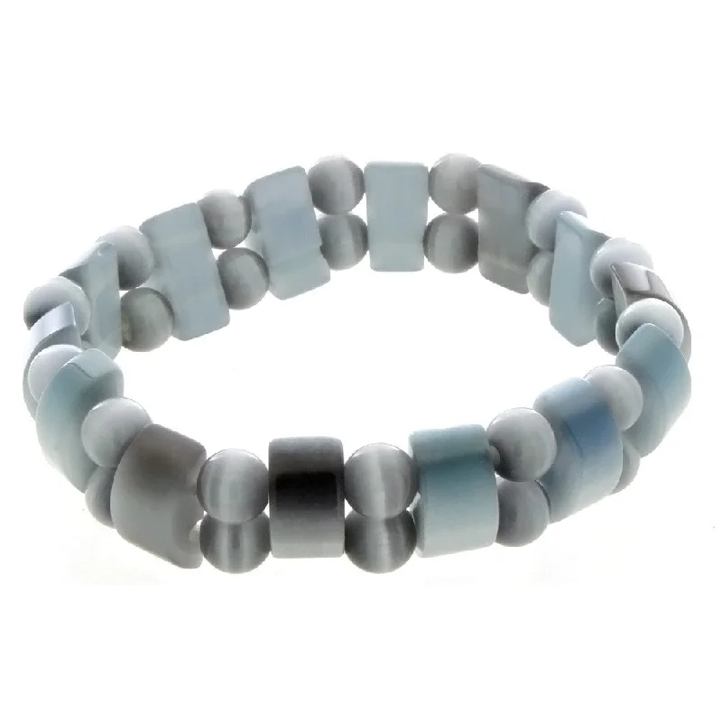 STRETCH DALE STONE GRAY TANKER BRACELET