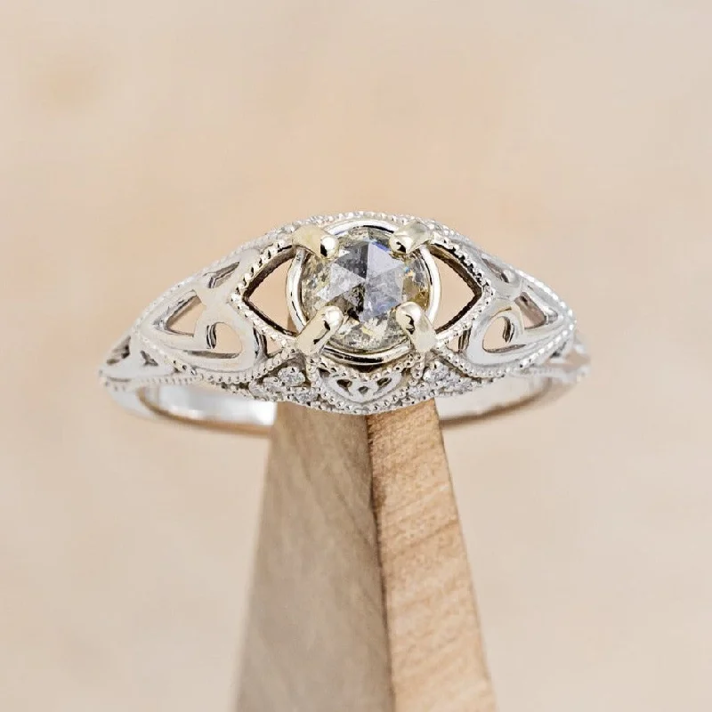 "RELICA" - ENGAGEMENT RING WITH DIAMOND ACCENTS - MOUNTING ONLY - SELECT YOUR OWN STONE