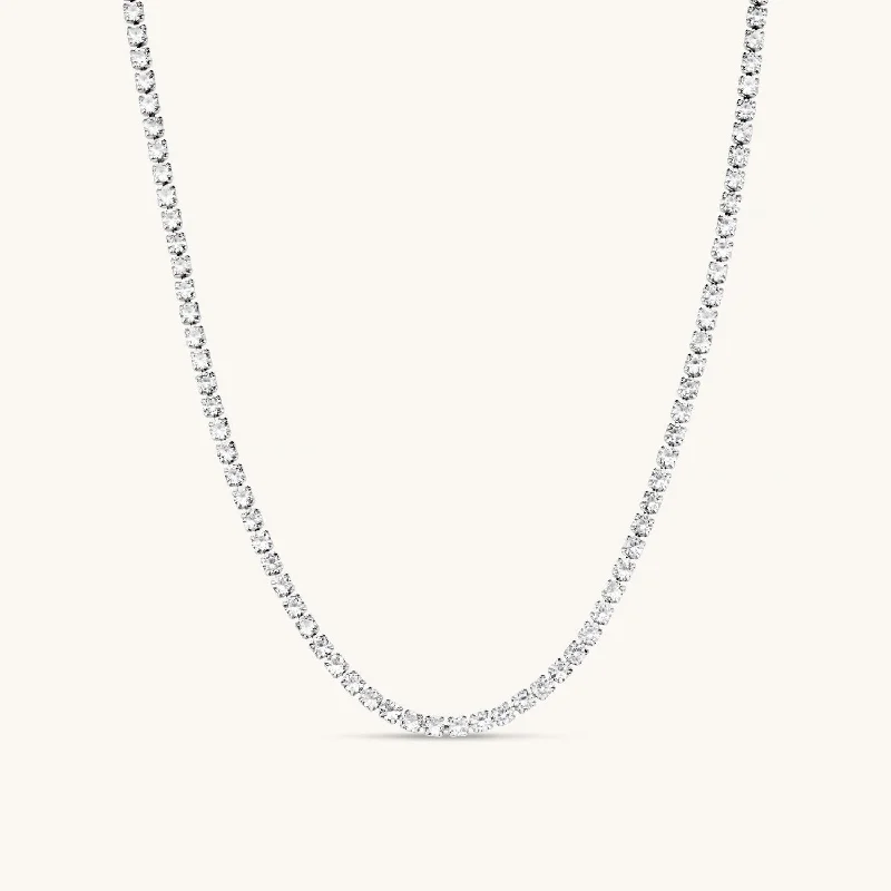 The Tennis Necklace Silver