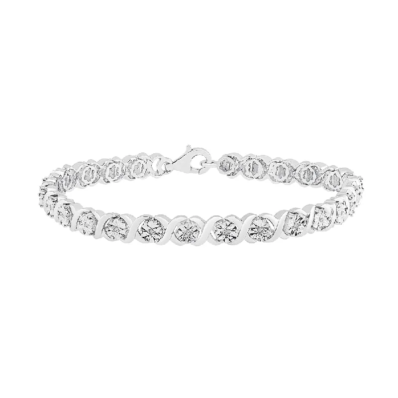 Sterling Silver 0.11ct Diamond Bracelet